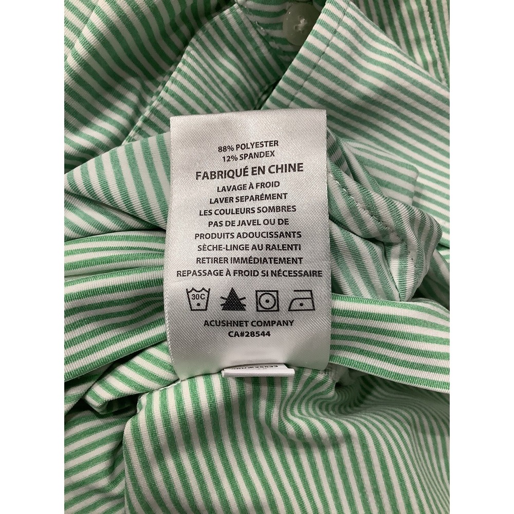 FootJoy Men's Short Sleeve Cambridge GC Logo Green Striped Golf‎ Polo Shirt Lg. - Picture 6 of 8